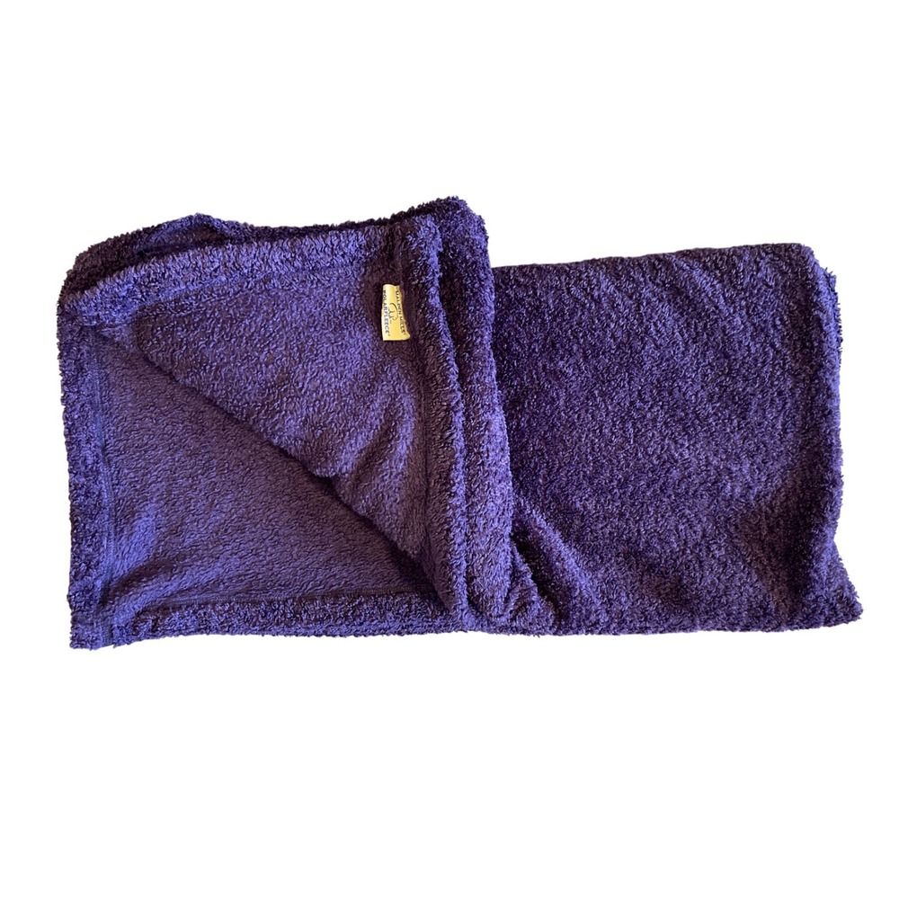 Malden Mills Polarfleece Purple Throw Blanket Made in USA 62x60 Plush Fleece